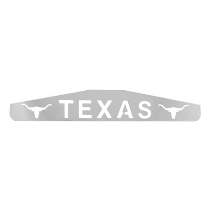 30052 Cr. 4”X24” Texas w/ 2 Longhorn Bottom Flap Plate, 3 Studs