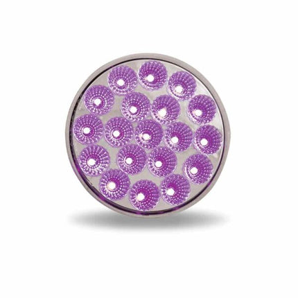 4″ Red Stop, Turn & Tail to Purple Auxiliary Round LED Light – 19 Diodes TLED-4XRP