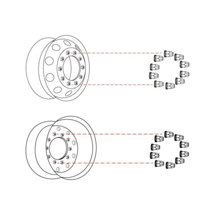 TNUT-C1 Chrome Plastic 33mm Nut Cover with Flange - Case of 60 - General Diesel Repair & Chrome
