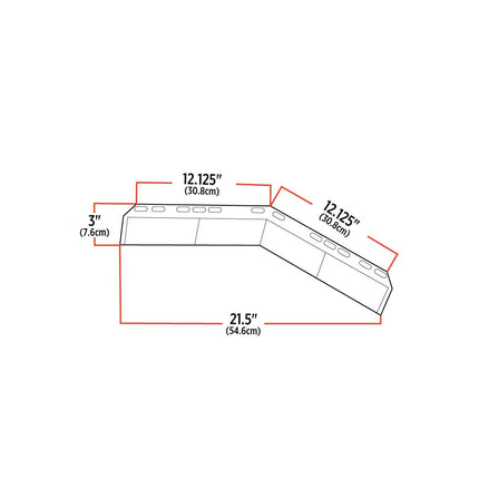 TU-9250 Angled Aluminum Reflector Strip with 3M Reflector - General Diesel Repair & Chrome