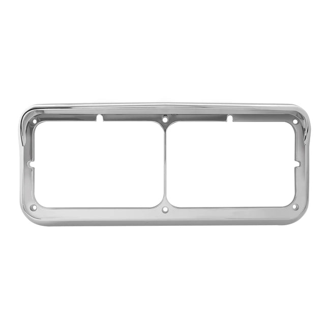 87590 CR. Plastic Dual Headlight Bezel W/Visor For PETE, KW, FLT - General Diesel Repair & Chrome