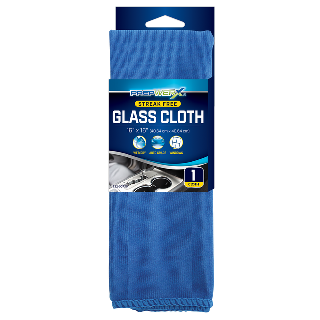 132-00730 Microfiber Glass Cloth Blue 16x16 - General Diesel Repair & Chrome