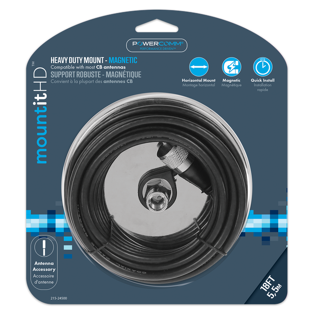 215-24500 ANT MOUNT 5IN DIA MAGNET W COAX - General Diesel Repair & Chrome