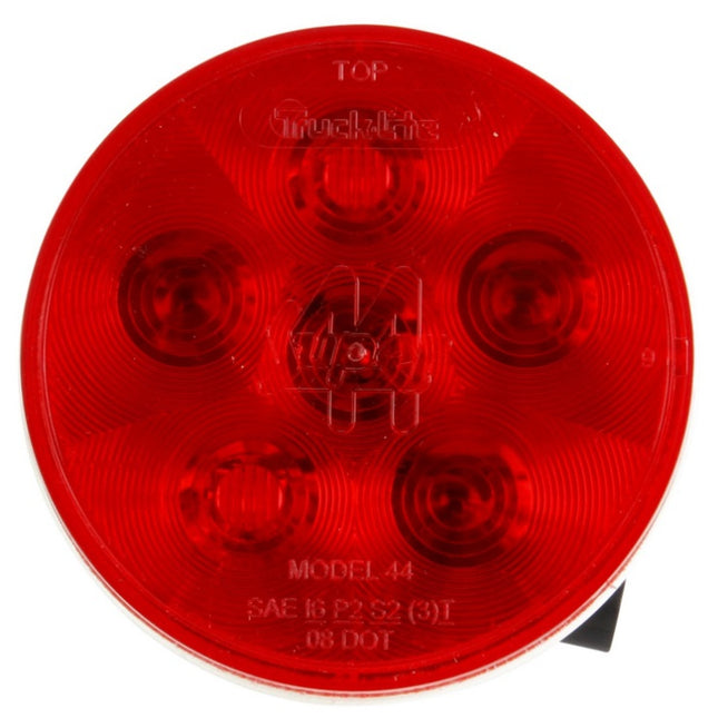 4.35" Round 6-LED Stop / Turn / Tail Light - Red - General Diesel Repair & Chrome
