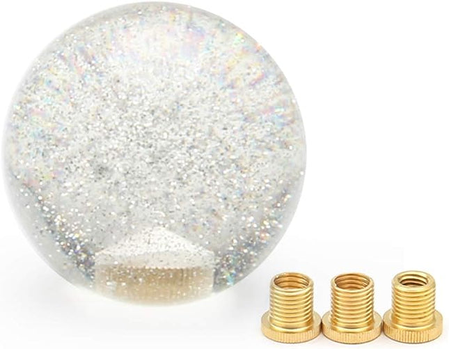 WENJTP 65mm Shifter Knob Silver Powder Crystal Ball - General Diesel Repair & Chrome