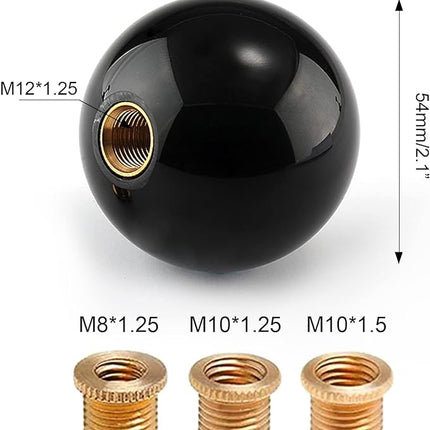 Universal Fit for Manual Car Acrylic Gear Shift Knob 8 Ball Billiard Black Round Shift Knob