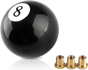Universal Fit for Manual Car Acrylic Gear Shift Knob 8 Ball Billiard Black Round Shift Knob - General Diesel Repair & Chrome