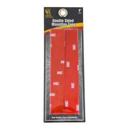 63055 6" DOUBLE SIDED HIGH STRENGTH MOUNTING TAPE STRIPS, 6PCS/PKG