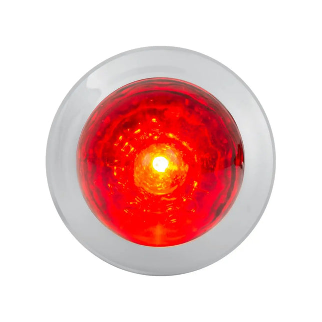 75402 1” Mini Watermelon Red/Red 1 LED Screw Light w/Cr. Pl. Bezel