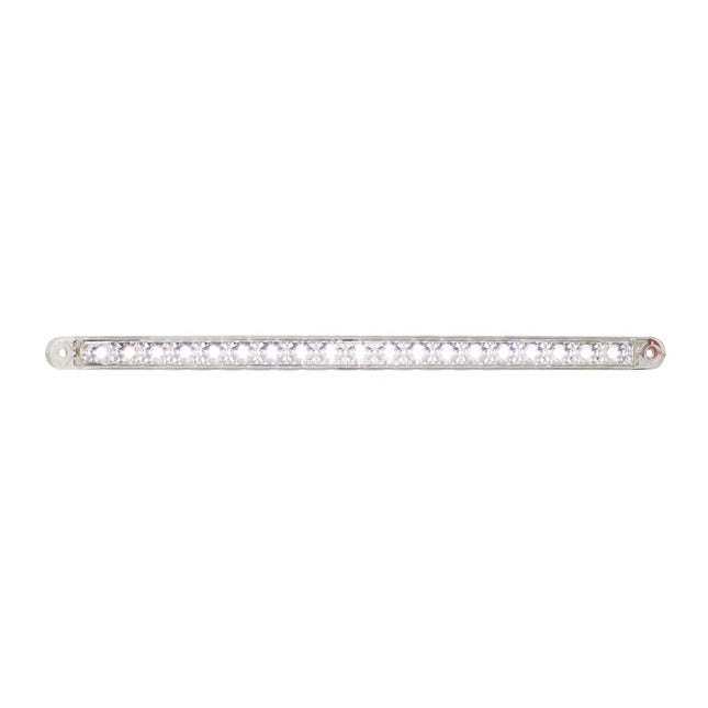 76387 12” White 18 SMD LED Flush Mount Light Bar, Clear Lens, 3 Wires - General Diesel Repair & Chrome