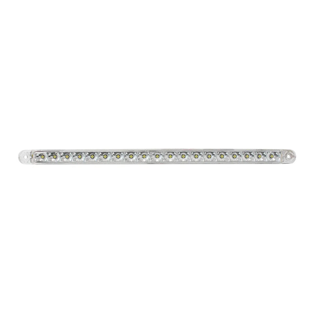 76387 12” White 18 SMD LED Flush Mount Light Bar, Clear Lens, 3 Wires - General Diesel Repair & Chrome