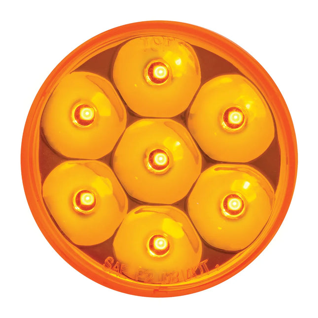 76540 2” Low Profile Pearl Amber 7-LED Marker Light, Amber Lens - General Diesel Repair & Chrome
