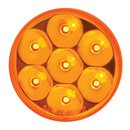76580 2.5” Low Pearl Amber 7- LED Marker Light, Amber Lens