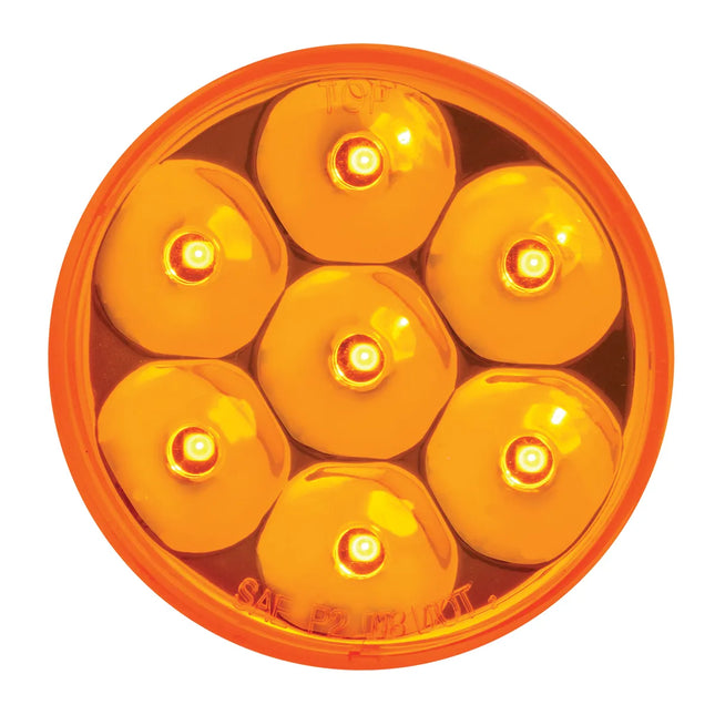 76580 2.5” Low Pearl Amber 7- LED Marker Light, Amber Lens - General Diesel Repair & Chrome