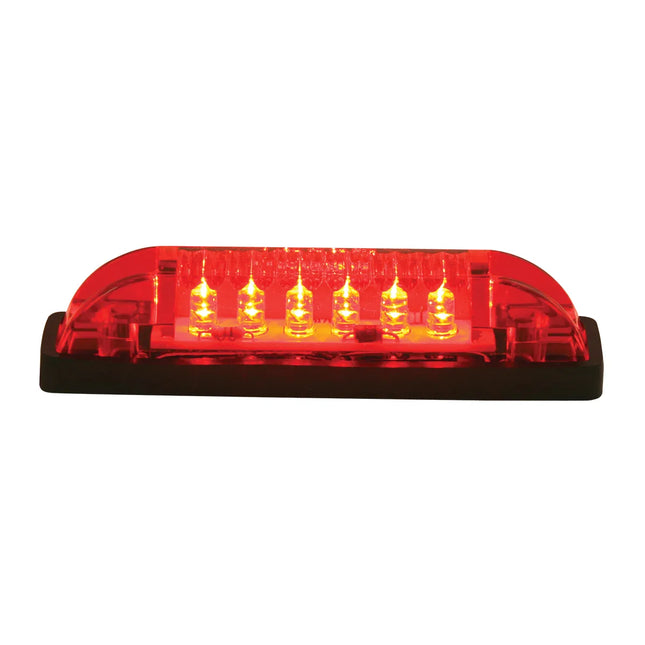 77652 Thin Light Red/Red 6- LED Sealed Light - General Diesel Repair & Chrome