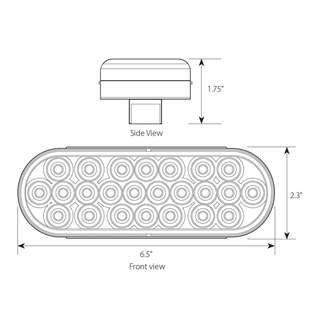 78233 OVAL PEARL RED 24 LED LIGHT, RED LENS. - General Diesel Repair & Chrome