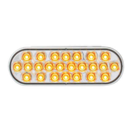 78231 Oval Pearl Amber 24 LED Light, Clear Lens