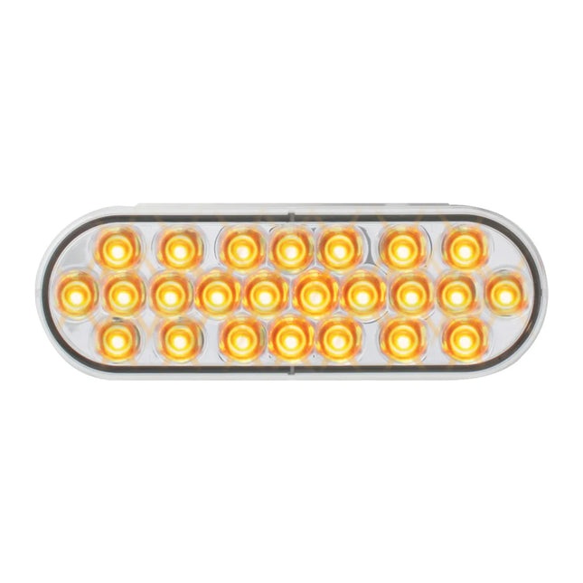 78231 Oval Pearl Amber 24 LED Light, Clear Lens - General Diesel Repair & Chrome