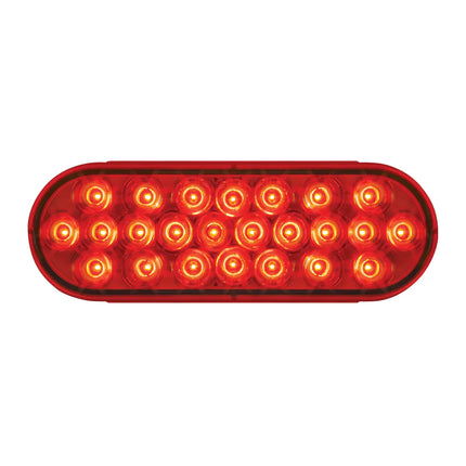 78233 OVAL PEARL RED 24 LED LIGHT, RED LENS.