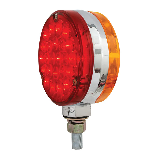 78360 4” Pearl Double Face red/Amber LED Light, 24- LED Per Side - General Diesel Repair & Chrome