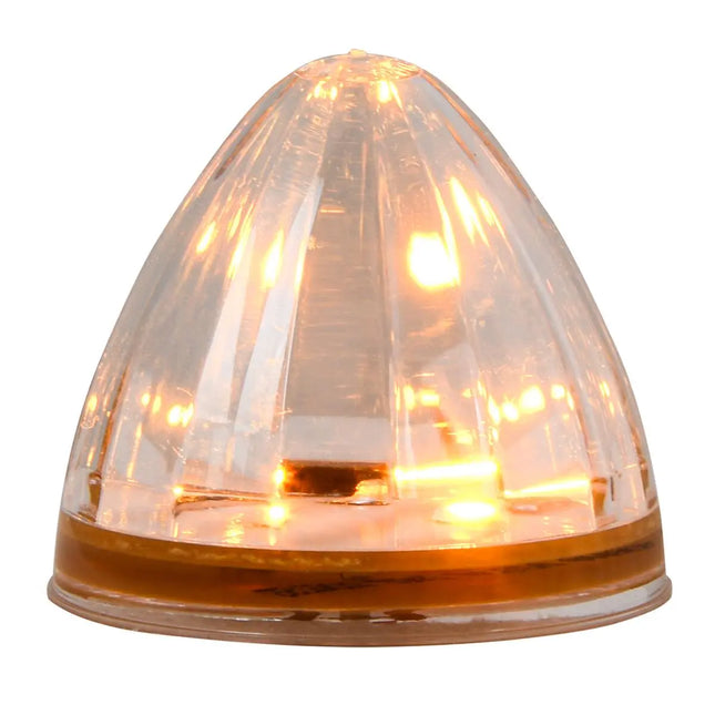 79531 2” Amber/Clear Watermelon 6 LED Sealed Light, 3 Wires