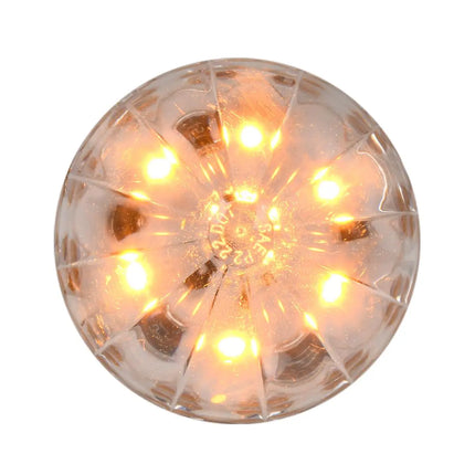 79541 2.5” Amber/Clear Watermelon 6 LED Sealed Light, 3 Wires