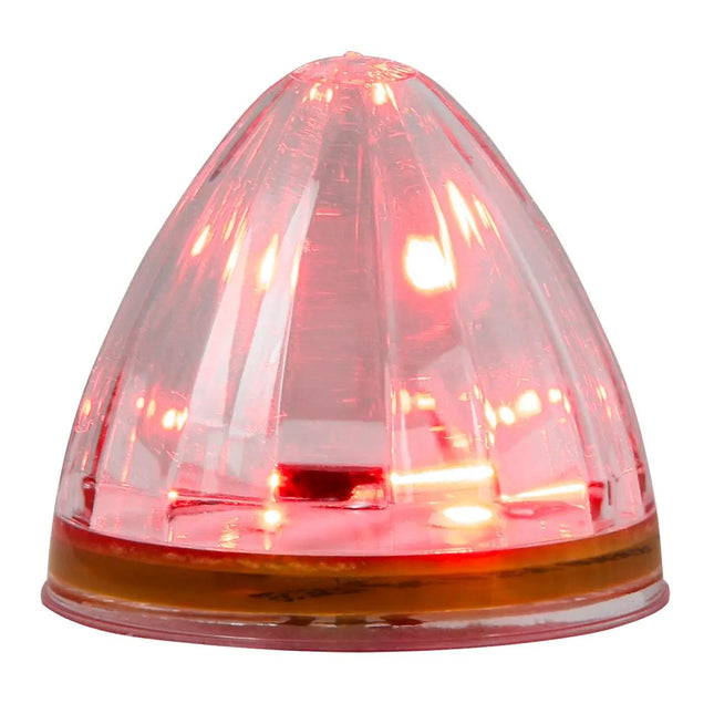 79543 2.5” Red/Clear Watermelon 6 LED Sealed Light, 3 Wires - General Diesel Repair & Chrome