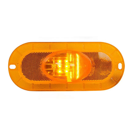 79998 Oval Amber/Amber Side Marker/Turn LED Light w/reflex lens