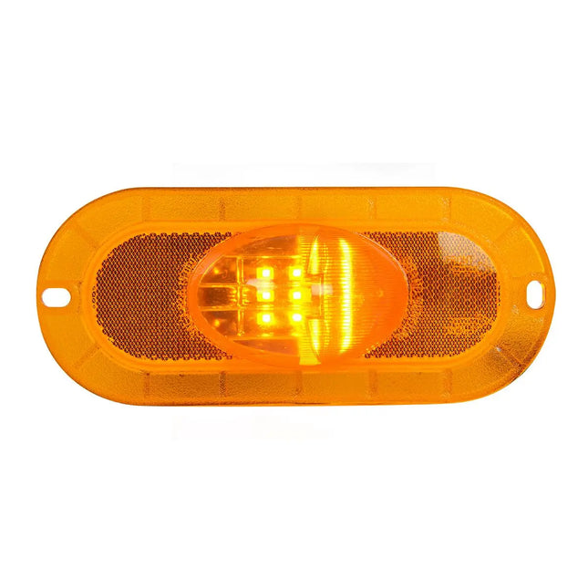 79998 Oval Amber/Amber Side Marker/Turn LED Light w/reflex lens - General Diesel Repair & Chrome
