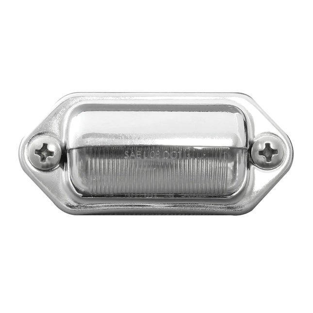 81735 License/inter White 2-LED Light, Cr. Housing - General Diesel Repair & Chrome