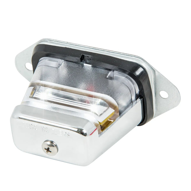 81737 CR. RECT. 2Screw Mount 2 White LED License Plate Light - General Diesel Repair & Chrome
