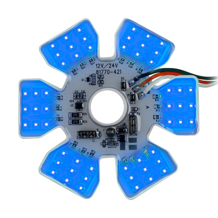BLUE ULTRA THIN AIR CLEANER HEX 54 LED DUAL FUNCTION LIGHT 12/24V