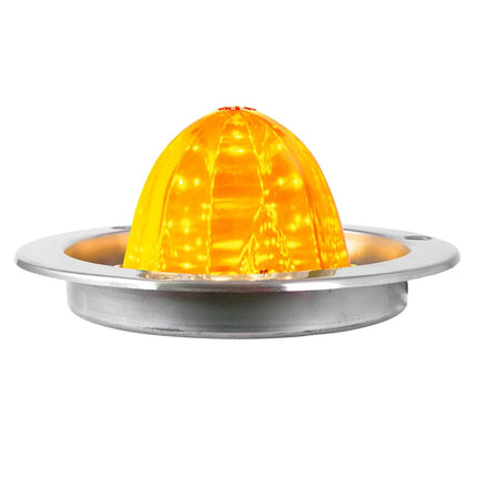 81910 Amber/AmberClassic Watermelon 18 LED Light w/S.S. Flange BZL - General Diesel Repair & Chrome