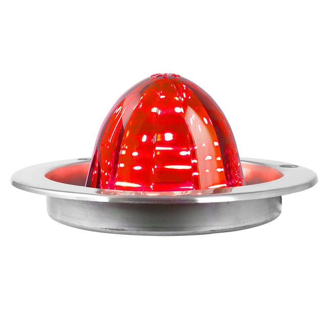 81913 Red/Clear Classic Watermelon 18 LED Light w/S.S. Flange BZL - General Diesel Repair & Chrome