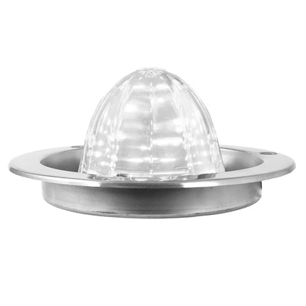 81911 Amber/Clear Classic Watermelon 18 LED Light w/S.S. Flange BZL