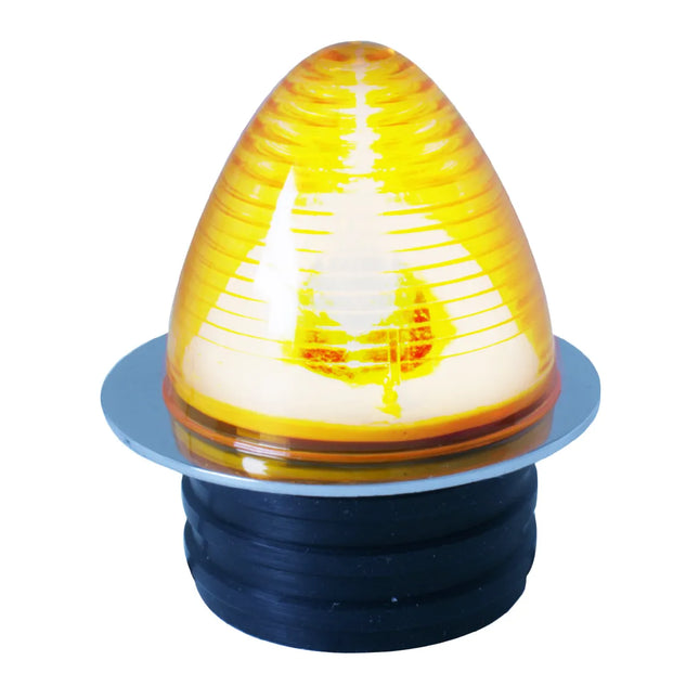 84080 Amber Flap Holder Light for INT'L, PETE & 1-7/8" Holder Freightliner, - General Diesel Repair & Chrome