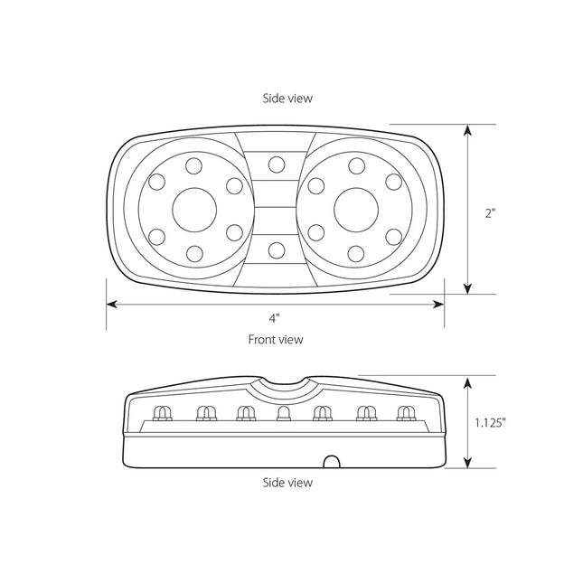 85241SP Tiger Eye Red/Red 16-LED Marker Light - General Diesel Repair & Chrome