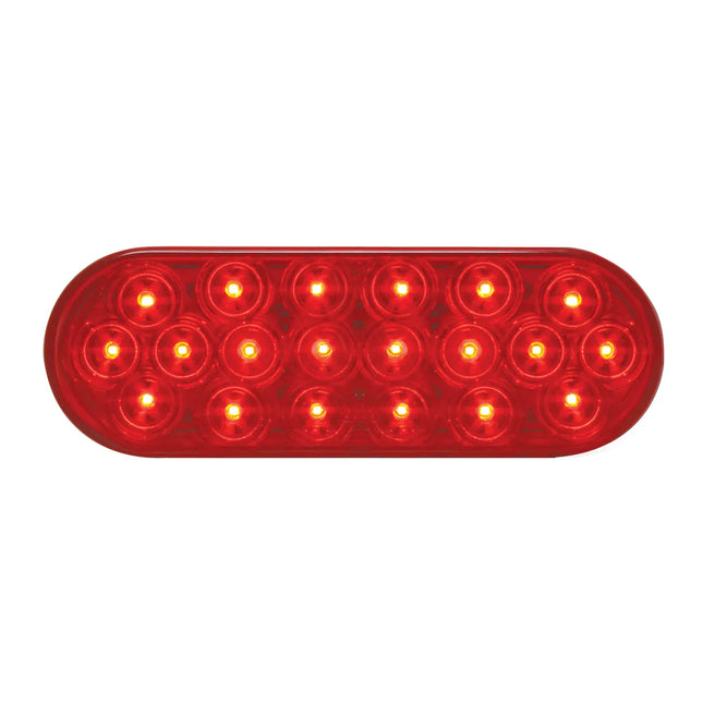 87721SP OVAL FLEET RED 20 LED LIGHT, RED LENS - General Diesel Repair & Chrome