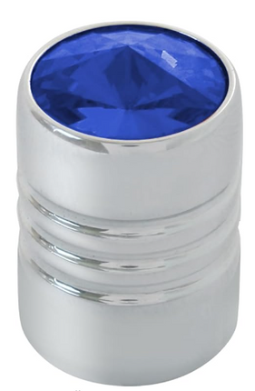 50871 Tire Valve Stem w Blue Crystal - General Diesel Repair & Chrome