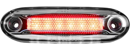 77599 5-1/8" Rect. Red 6LED Side Marker W/White 6LED Underglow