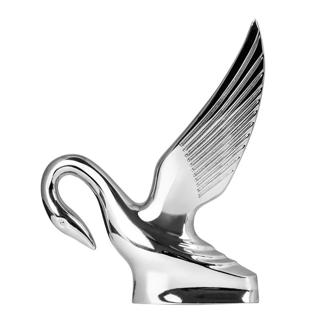 48007 Cr. Classic Swan Hood Ornament (Chrome)
