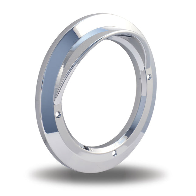 4″ Screw On Round Bezel with Visor & Lip – Chrome ABS Plastic TBEZ-4CH - General Diesel Repair & Chrome