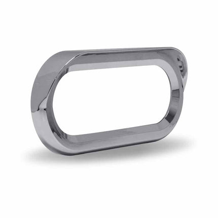 6″ Oval Light Bezel with Visor – Twist On | Chrome ABS Plastic TBEZ-OBCH5 - General Diesel Repair & Chrome