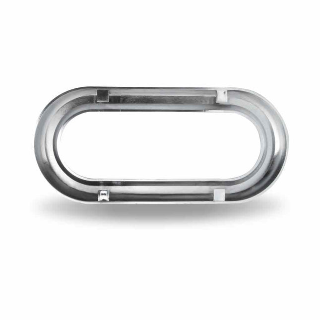 6″ Oval Light Bezel with Visor – Twist On | Chrome ABS Plastic TBEZ-OBCH5 - General Diesel Repair & Chrome