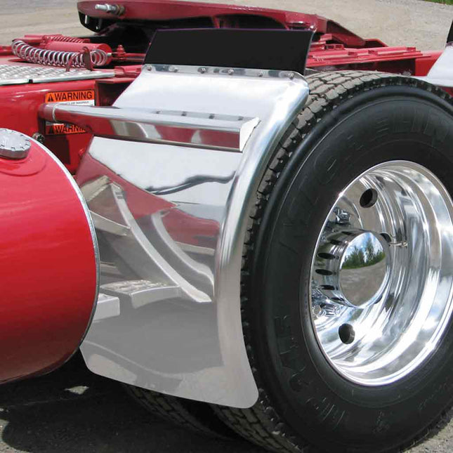 38″ Rollin’ Lo Quarter Fender Kit with Triangle Mounts – 14 Gauge | Mirror Shine Stainless Steel TFEN-Q12 - General Diesel Repair & Chrome
