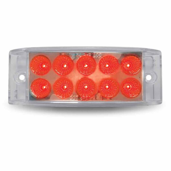 2″ x 6″ Red Marker to Blue Auxiliary Rectangular LED Light – 10 Diodes TLED-2X6RB - General Diesel Repair & Chrome