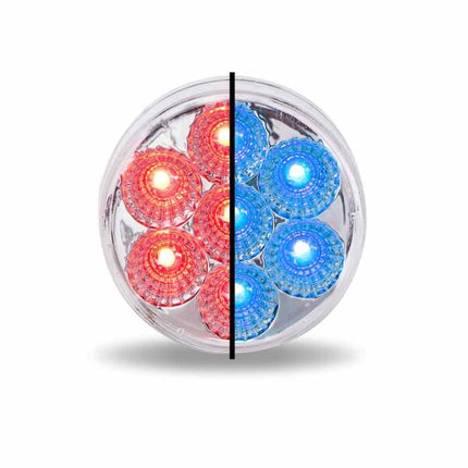 2″ Red Marker to Blue Auxiliary Round LED Light – 7 Diodes TLED-2XRB