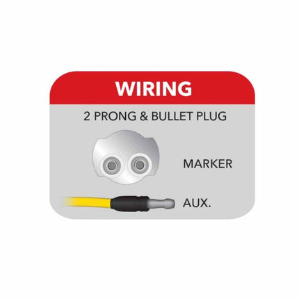 2″ Red Marker to White Auxiliary Round LED Light – 7 Diodes TLED-2XRW