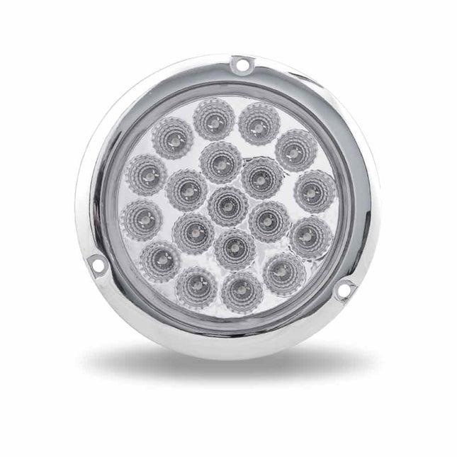 4″ Clear Red Stop, Turn & Tail Round Flange Mount LED Light – 19 Diodes TLED-419CRF - General Diesel Repair & Chrome