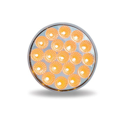 4″ Amber Turn & Marker to White Auxiliary Round LED Light – 19 Diodes TLED-4X40AW